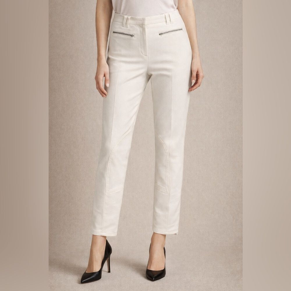 Gucci Equestrian Riding Jodhpur Pants — Ivory Stretch — Made in Italy — Size 42